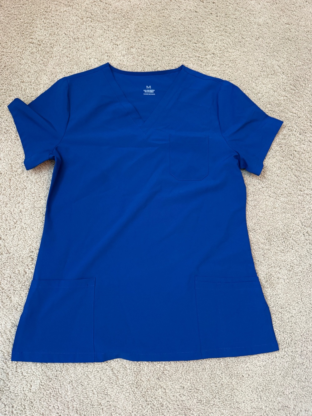 3 Pack WonderWink Women’s V-Neck Scrub Tops (blue, teal and purple)-barely worn